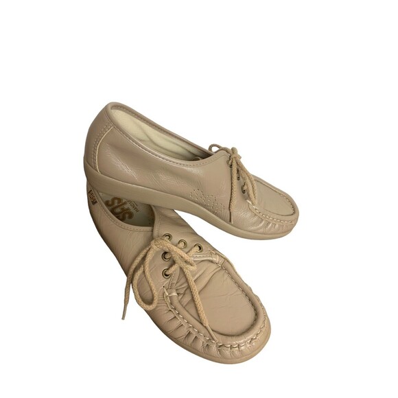 SAS Siesta Lace Up Loafer Comfort Shoes Women's Size 8 N Handsewn Mocha USA - Picture 2 of 15